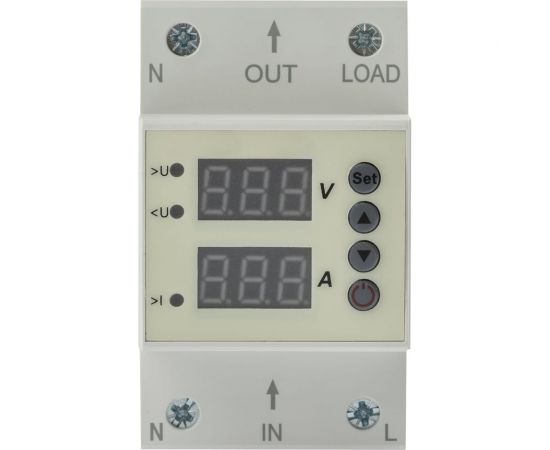 Реле контроля напряжения и тока ЭРА PRO NO90342 РКНТ1 63А электронный дисплей Б0050658 – изображение 3