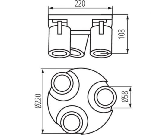 Настенно-потолочный спот KANLUX LAURIN EL-3O W/ 29126 – изображение 3