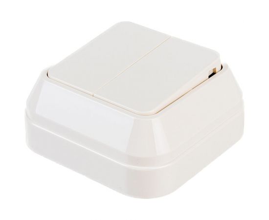 Выключатель накладной двухклавишный, крем Makel Siva Ustu 45203 – изображение 3