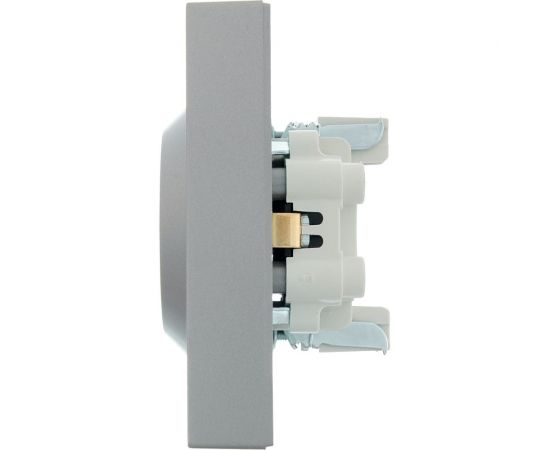 Двойная розетка Lezard VESNA с заземлением, ПБТ, платина 742-3500-127B – изображение 3