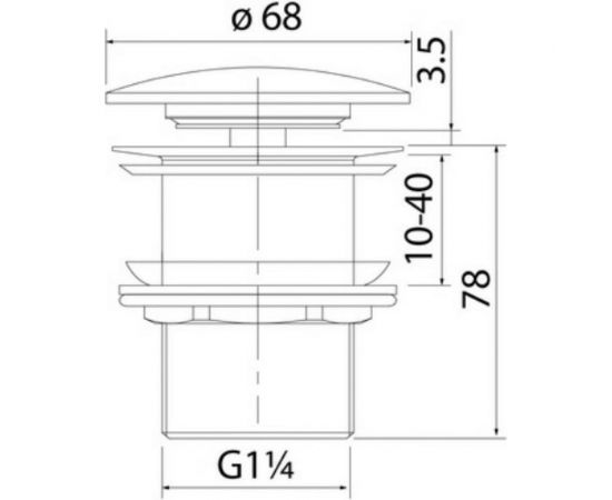 Выпуск для умывальника IDDIS без перелива Optima Home хром OPHG000i88 – изображение 3