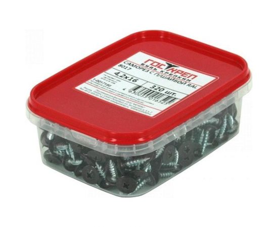 Саморез Госкреп ПШ 4,2х16 RAL 8017 200 шт. 1-0016840 – изображение 3