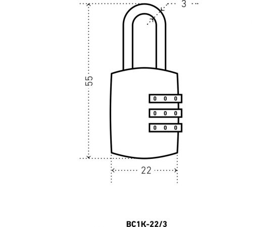 Навесной кодовый замок Аллюр ВС1К-22/3 красный 3452 – изображение 3