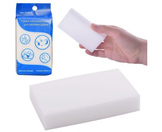 Меламиновая губка МУЛЬТИДОМ 10х6х2см VL58-3 – изображение 3