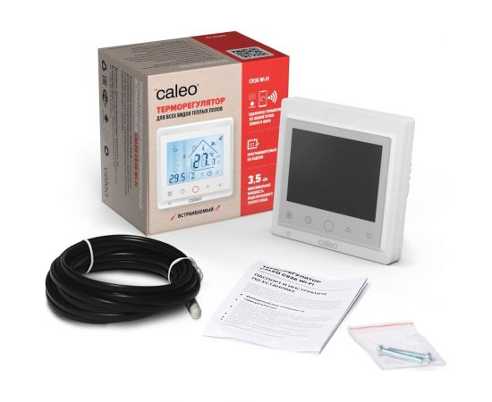 Терморегулятор CALEO Wi-Fi встраиваемый, цифровой, программируемый, 3,5 кВт С936 УП-00000394 – изображение 4