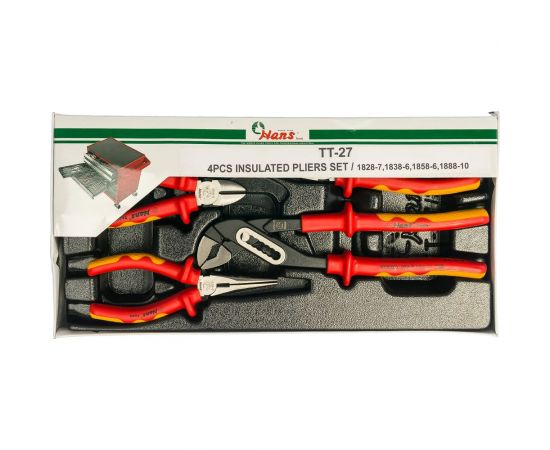 Набор губцевого инструмента для электрика Hans ложемент TT-27 – изображение 4