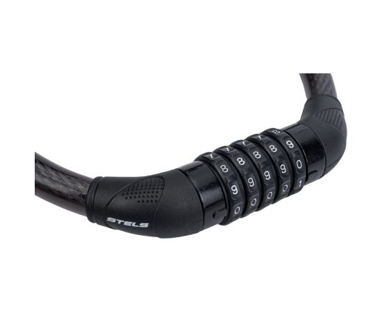 Трос-замок STELS 84620 длина 800 мм, диам. 15 мм, кодовый замок, черный 540026 – изображение 4