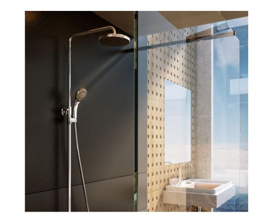 Душевая двойная стойка без смесителя Ravak DS 090.00, X07P232 00000041268 – изображение 5