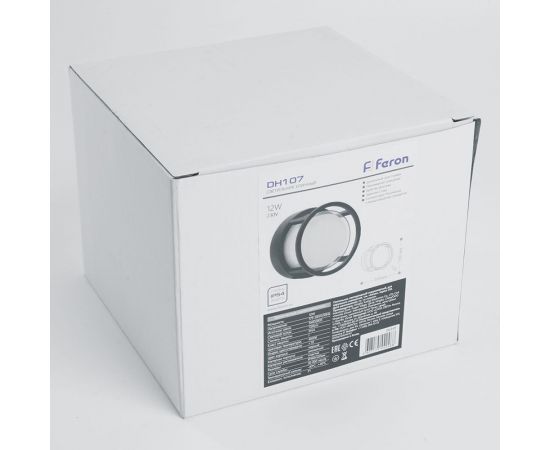 Уличный светодиодный светильник FERON DH107 12W, 720Lm, 4000K, черный 06349 – изображение 6