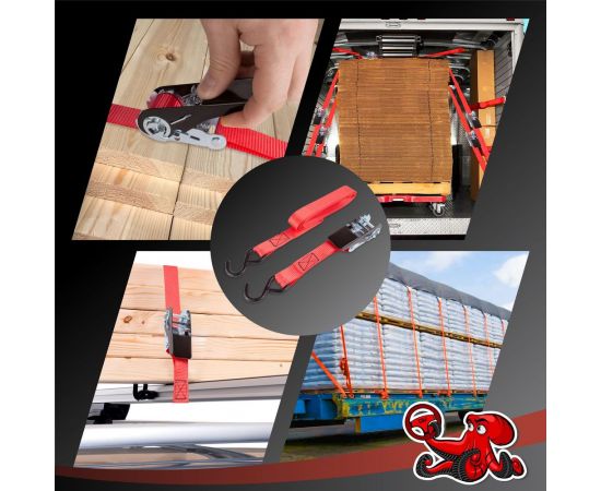 Стяжка для крепления груза DSV 25мм х 3,0м, 0,4 т R88201 – изображение 6