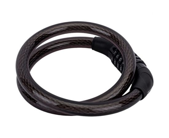 Трос-замок STELS 84620 длина 800 мм, диам. 15 мм, кодовый замок, черный 540026 – изображение 7