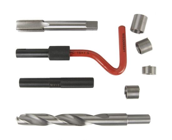 Набор для восстановления резьбы WIEDERKRAFT M16x1,5, 16 предметов WDK-ST1615 