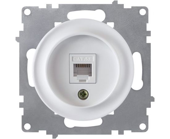 Компьютерная розетка OneKeyElectro 1xRJ45 категория 5e, цвет белый 1E20701300 2172770 