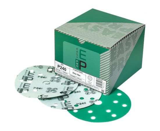 Круг абразивный на пленке 150 мм, P240, 15 отв., 100 шт EASY PRO 7124010 