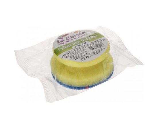 Губки для посуды Lachista АНАТОМИК круглая с держателем 1шт 870323 