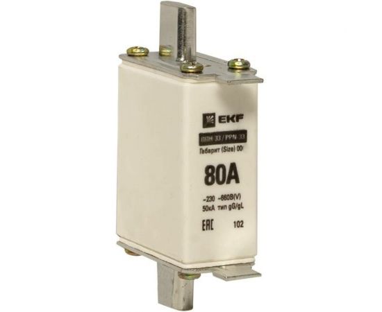Плавкая вставка EKF ППН-33 160 80А габарит 00 PROxima fus-3316080 
