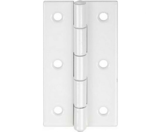 Петля VORMANN узкая, 80х41х1,5 мм, оцинкованная, латунный штифт, цвет: белый 00501 080 W 