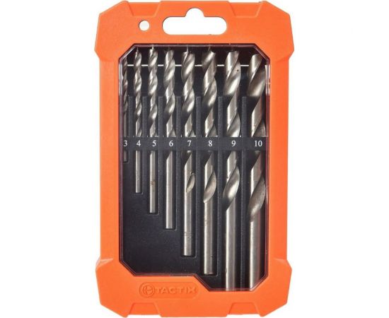 Набор сверл по дереву 8 шт.: 3, 4, 5, 6, 7, 8, 9, 10 мм, ц/х TACTIX 411529 