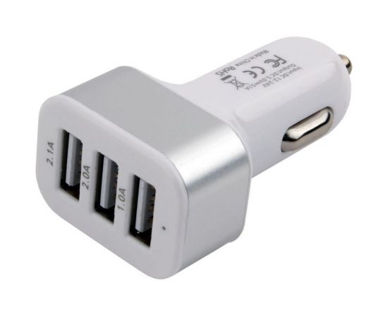Адаптер питания Ca Cablexpert, 12V-gt;5V 3-USB, 2.1/2/1A, MP3A-UC-CAR17 