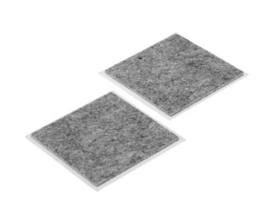 Мебельная накладка ТУНДРА квадратная, 85х85 мм, серая, 2 шт. 2942292 