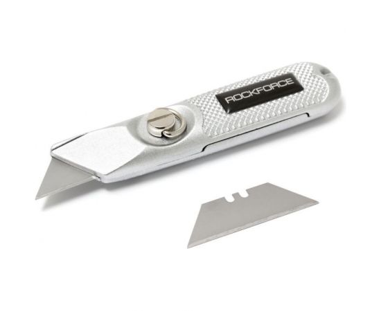 Универсальный нож ROCKFORCE в металлическом корпусе с запасными лезвиями 2шт RF-5055P44 