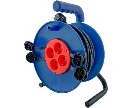 Силовой удлинитель на катушке Glanzen 4 гнезда ПВС 3x1,5 IP44 арт. EB-30-020 00-00006734 