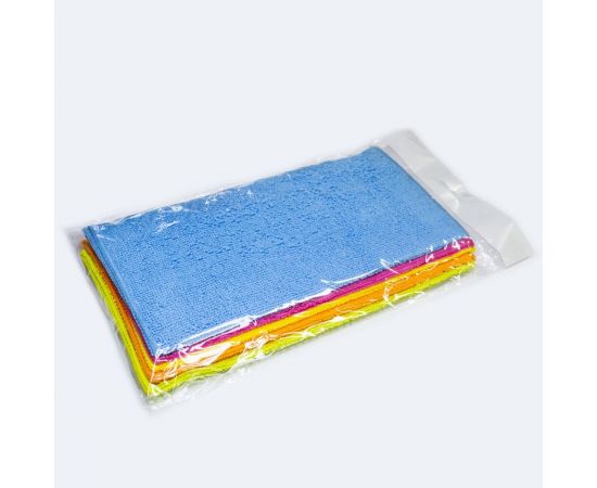 Салфетки для уборки из микрофибры, универсальные, 5 шт. в упаковке, размер 30x30см 8001 – изображение 2