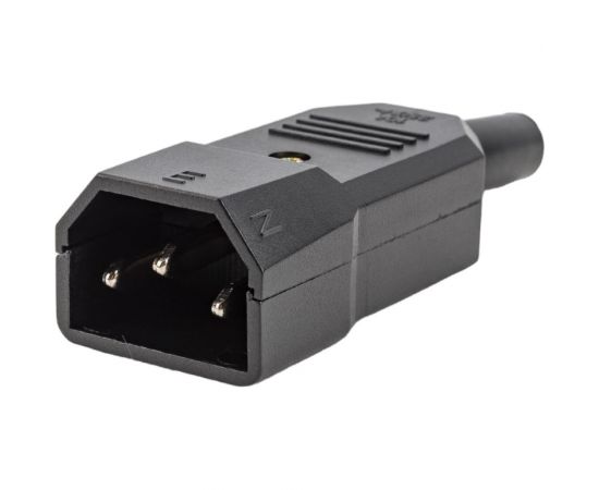 Сетевая вилка Pro Legend 3 PIN пластик на кабель 250V 10A, PL2298 – изображение 2