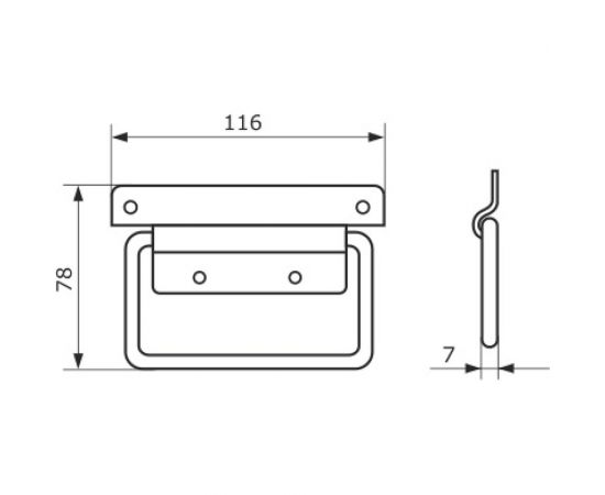 Откидная ручка Домарт черный 170963 – изображение 2