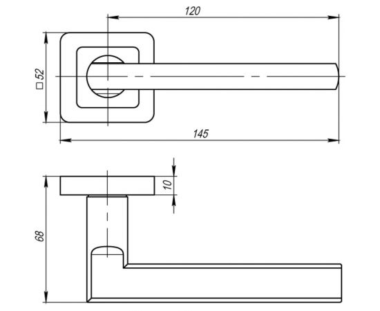 Раздельная ручка PUNTO PLUTON QR SN/CP-3 матовый никель/хром 37015 – изображение 2
