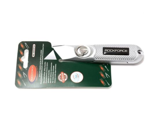 Универсальный нож ROCKFORCE в металлическом корпусе с запасными лезвиями 2шт RF-5055P44 – изображение 2