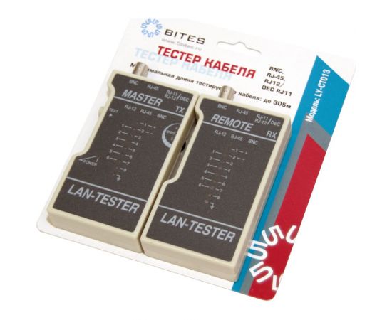 Сетевой тестер кабеля для тестирования кабеля 5bites UTP/FTP/STP RJ45 BNC TEL RJ11/12 LY-CT013 – изображение 3