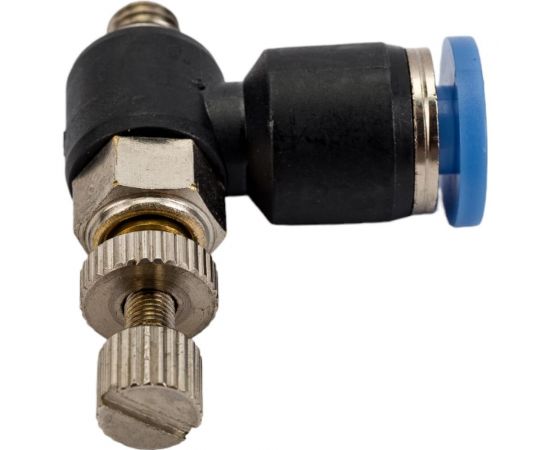 Фитинг-дроссель (пневмодроссель) угловой с наружной резьбой M5x0.8 мм SHPI SC 04-M5 – изображение 3
