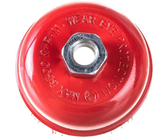 Щетка чашка нейлоновая (100 мм; М14х2 мм) SKRAB 35474 – изображение 3