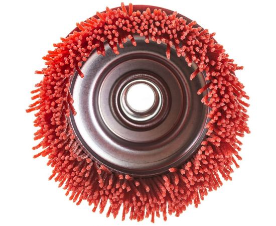 Щетка чашка нейлоновая (100 мм; М14х2 мм) SKRAB 35474 – изображение 4