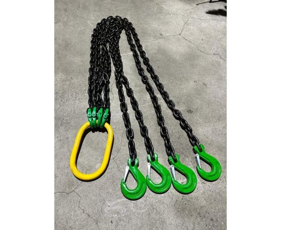 Цепной четырехветвевой строп ТРАСТ 4СЦ 11,5 т, 4000 мм, с увеличенным звеном для автокрана 8 класс 4687203238629 – изображение 4