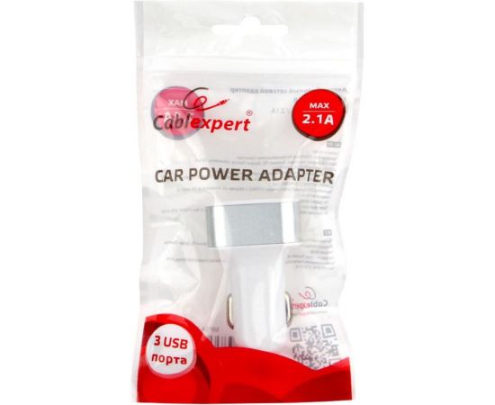 Адаптер питания Ca Cablexpert, 12V-gt;5V 3-USB, 2.1/2/1A, MP3A-UC-CAR17 – изображение 4