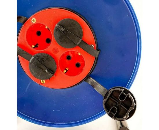 Силовой удлинитель на катушке Glanzen 4 гнезда ПВС 3x1,5 IP44 арт. EB-30-020 00-00006734 – изображение 5