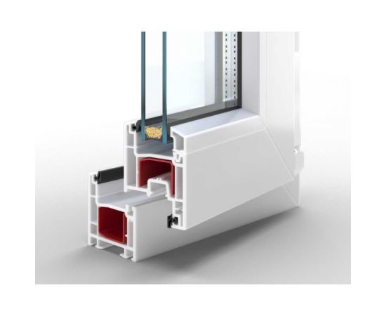 Окно ПВХ АМЕГА 1200x1200 мм, поворотно-откидное левое, глухое правое, двухкамерный стеклопакет ПВХ_1002 – изображение 5