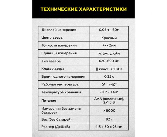 Лазерный дальномер-угломер TECHNICOM TC-DAM60R – изображение 5