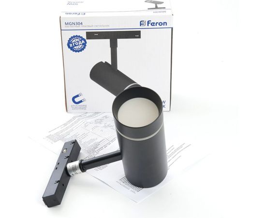 Светодиодный магнитный светильник FERON MGN304 трековый низковольтный, 10W, 800 Lm, 4000К, 90 градусов, черный 41951 – изображение 7