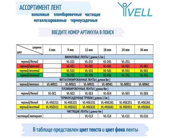 Лента Vell VL-M931 Brother TZE-M931, 12 мм, черный на металлизированном 320018 – изображение 8