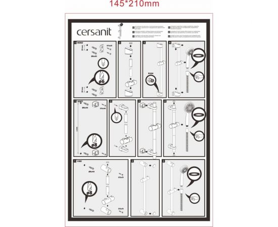 Душевой гарнитур Cersanit NENO черный 63696 – изображение 10