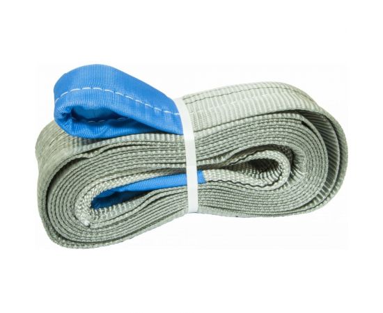 Буксировочный грузовой трос MEGAPOWER 27000 кг, 6 м, ширина 120 мм, петля-петля, в сумке M-78627 