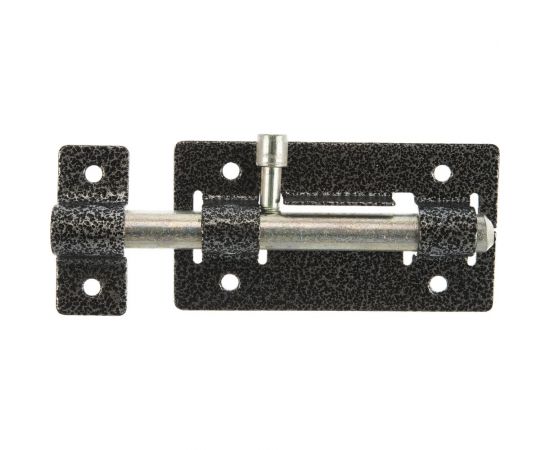 Накладная задвижка для дверей Россия ЗД-01 корпус порошковое покрытие стержень цинковое покрытие серебро круглый засов 14 мм 64x115 мм 37772-1 