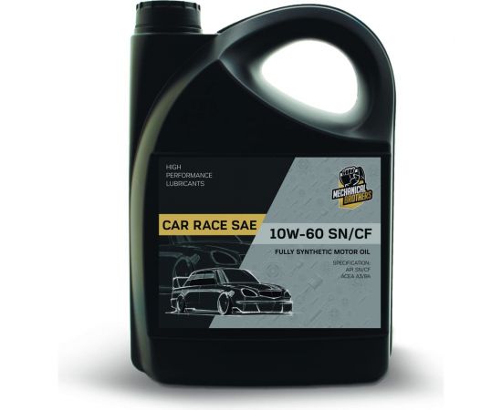 Моторное cинтетическое масло MECHANICAL BROTHERS CAR RACE 10W-60, SN/CF, 5 л 4673725543464 