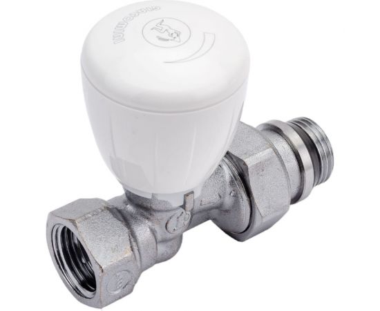 Прямой клапан Giacomini R6TG 1/2, 1/2, ВН, хромированный, отвод с герметичной прокладкой R6X033 