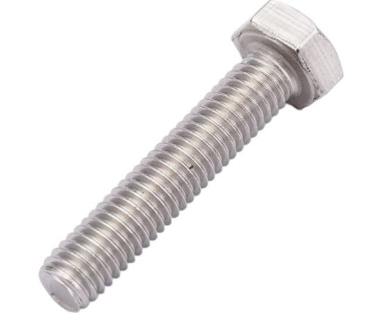 Нержавеющий болт с шестигранной головкой KREPFIELD M6x30 мм, DIN 933, А2, полная резьба, 10 шт. 933А2БОЛТ6Х30-10 