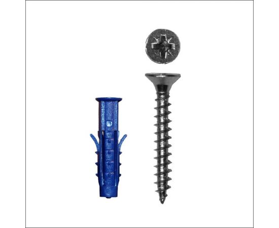 Саморез Невский Крепеж ШУц 3,0x30, потайная головка + дюбель Чапай, 6x25, 50 шт. 812562 