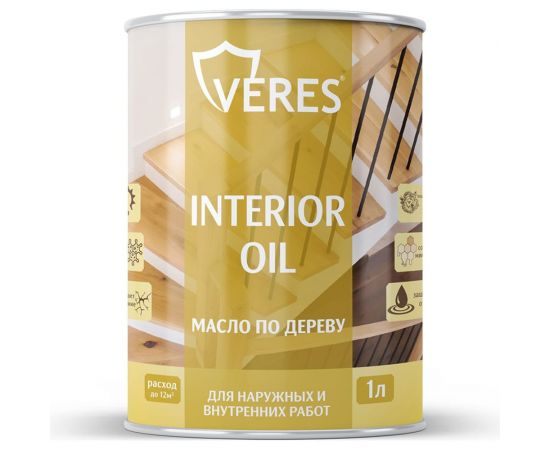 Масло для дерева VERES interior oil, 1 л, дуб 255530 